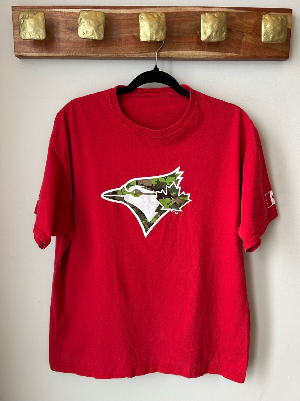 Y2K / 2010s Toronto Blue Jays Military Camo Logo Honda Promo Tee - Cotton XL